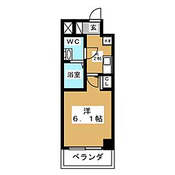 ラグーナコート学芸大学 1Kの間取図画像