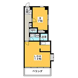 高雅・ホームズ学芸大 1LDKの間取図画像