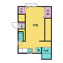 京急空港線 糀谷駅 徒歩12分の賃貸アパート 2階1Kの間取り
