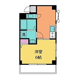 エレガンスハイツ8 1DKの間取図画像