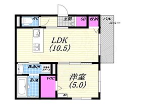 兵庫県西宮市神楽町（賃貸マンション1LDK・3階・42.78㎡） その2