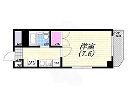 夙川ル・カンフリエ 1Kの間取図画像