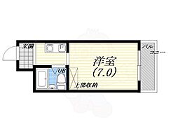 メゾン・ド・アヴニール 1Kの間取図画像