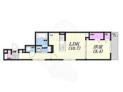 ル トレフル 1LDKの間取図画像