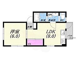 マンションシナーラ 1LDKの間取図画像