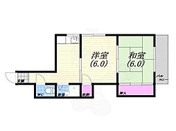 ツーミーテン 2Kの間取図画像