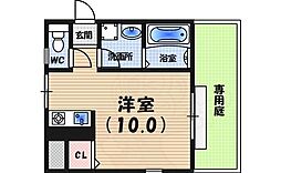 ハイツ広田 ワンルームの間取図画像