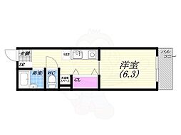プチ・シャトー 1Kの間取図画像