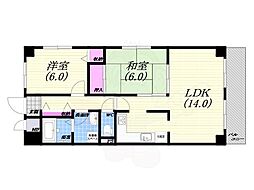 メゾンダーンジュ 2LDKの間取図画像
