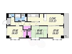 ドムール樋ノ池 3LDKの間取図画像