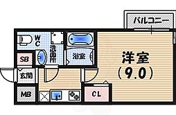 ソルセレジェイラ西宮 1Kの間取図画像