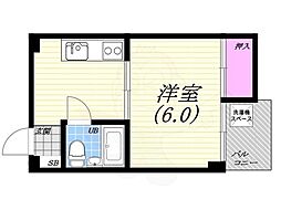 ワン・ケイ足立 1Kの間取図画像
