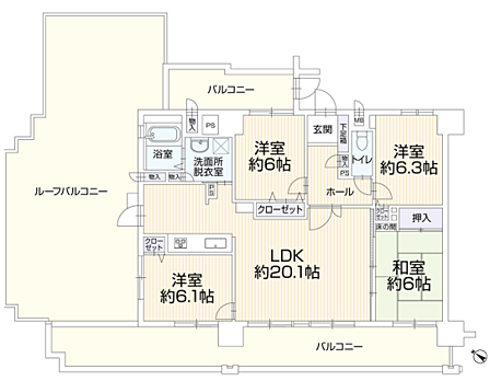 4LDK 間取り