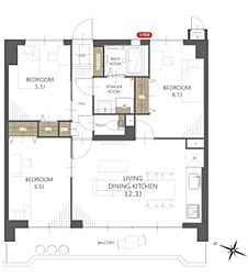 間取図画像 3LDK