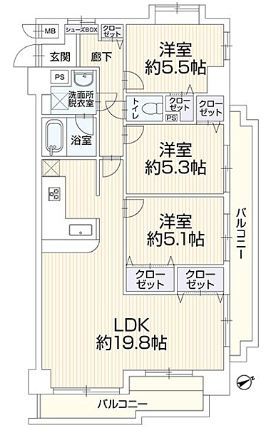 間取りを拡大表示