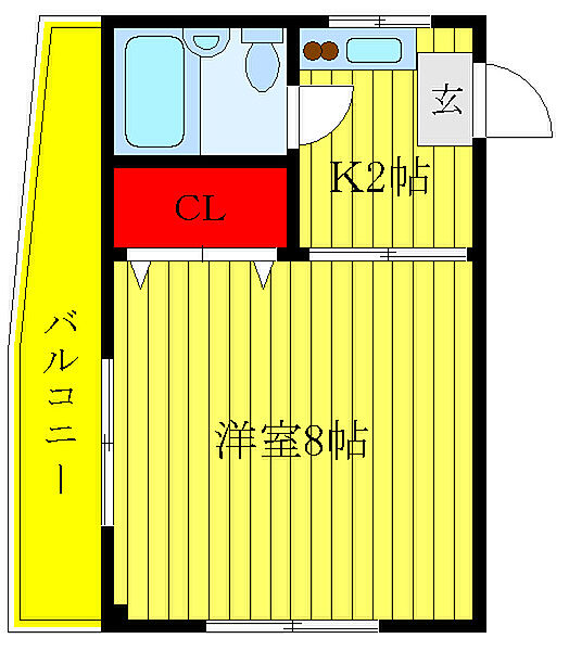 東京都北区中十条1丁目(賃貸マンション1K・3階・23.70㎡)の写真 その2