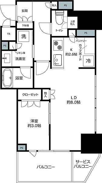 Brillia Tower 池袋 West 509｜東京都豊島区池袋3丁目(賃貸マンション1LDK・5階・39.00㎡)の写真 その2