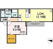 アナシエ赤塚 103 ｜ 東京都板橋区赤塚5丁目1-8（賃貸アパート1LDK・1階・44.99㎡） その2