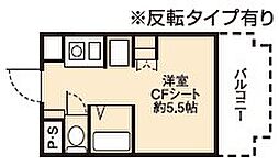 ドミール京町堀 1Kの間取図画像