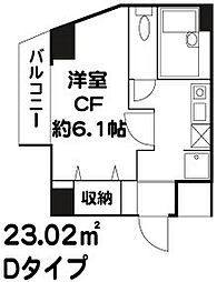ドミール初台 1Kの間取図画像