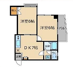 PLAZA20 2DKの間取図画像