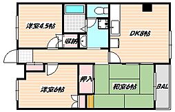 エクセル青山 3DKの間取図画像