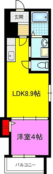 F asecia Camel（エフ アセシア カーメル） 201｜大阪府東大阪市三島２丁目(賃貸アパート1LDK・2階・30.27㎡)の写真 その2