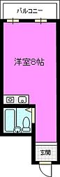 コスモピア ワンルームの間取図画像