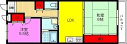 グリーンフォレスト2 2LDKの間取図画像
