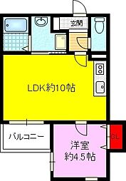 トレ・ステラ 1LDKの間取図画像