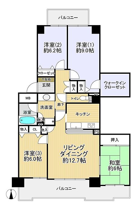 4LDK 間取り