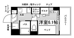 学生会館 D-PLACE下高井戸[食事付き] 7階ワンルームの間取り