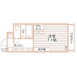 パティオ成城 1Kの間取図画像