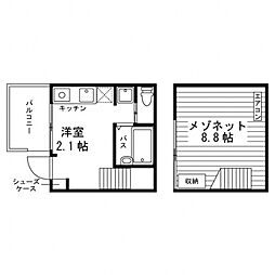 VERA 1Kの間取図画像