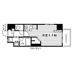 アプリーレ代官町 ワンルームの間取図画像