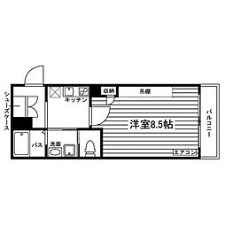 セル柳原 1Kの間取図画像