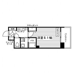 HAPPYFUN八事石坂 1Kの間取図画像