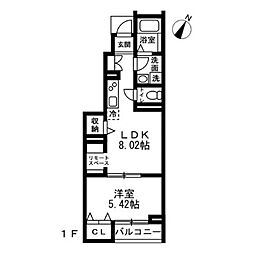 (仮)横浜市瀬谷区相沢賃貸住宅新築工事 1LDKの間取図画像
