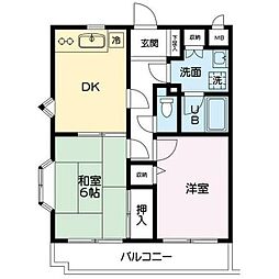 3TOKEN 2DKの間取図画像