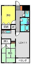 グリーングローヴ希望ケ丘2番館 2LDKの間取図画像