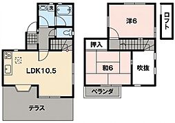 ヒルクレストタウン石川C 2LDKの間取図画像