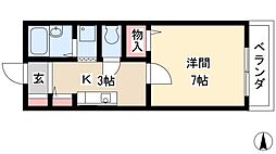 グレイスN.F 1Kの間取図画像