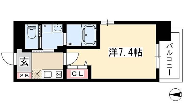 アヴェニール　ヤサカ ｜愛知県名古屋市西区名西1丁目(賃貸マンション1K・2階・24.96㎡)の写真 その2