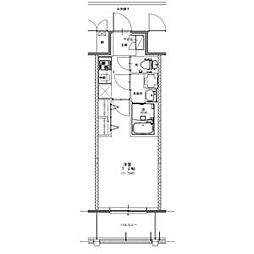 S-RESIDENCE浅間町駅前axial(アクシャル) 6階1Kの間取り