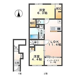 アーバンテラス 2階/-