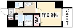 名古屋市北区稚児宮通2丁目マンション 1Kの間取図画像