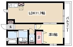 ホワイトコート花の木B 2階