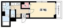 ノアズアーク2 1Kの間取図画像