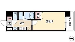 ブルームライフ黒川 1Kの間取図画像