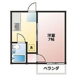 パル・シックス 1Kの間取図画像